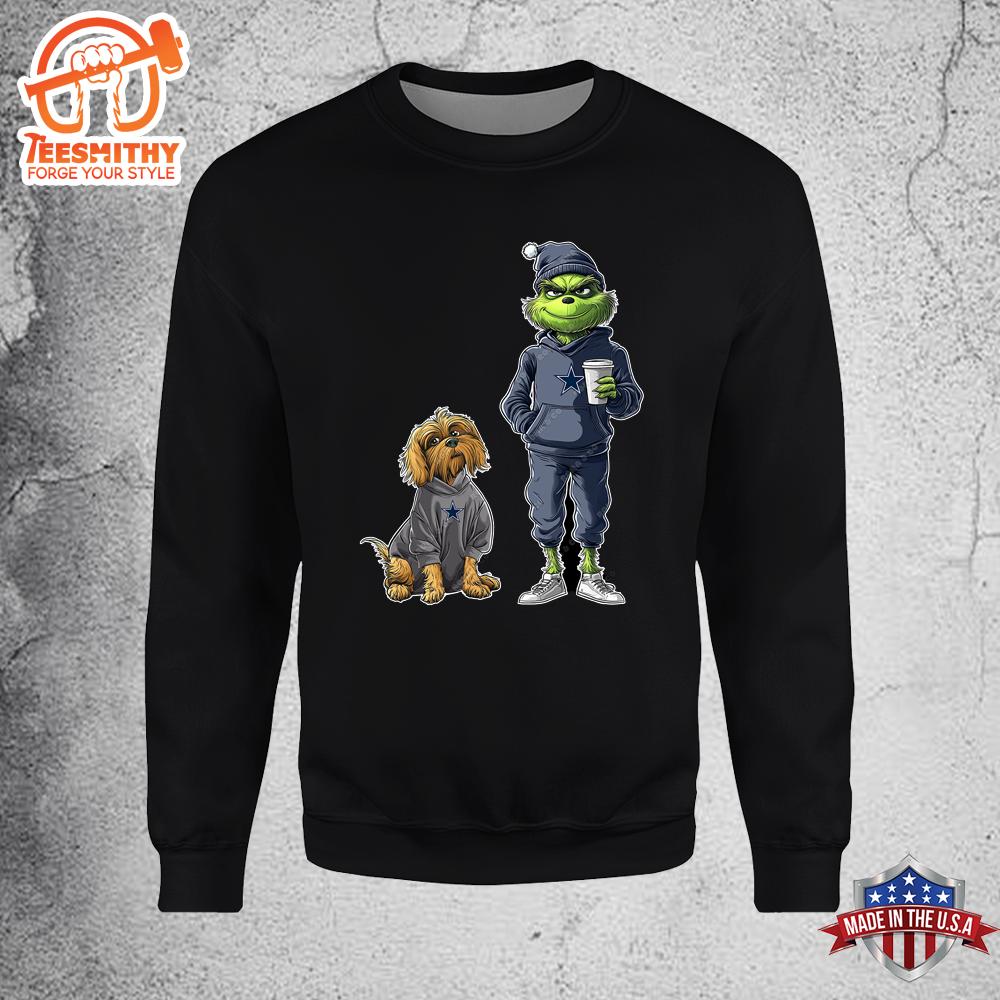 Dallas Cowboys Grinch Christmas Football Sweatshirt