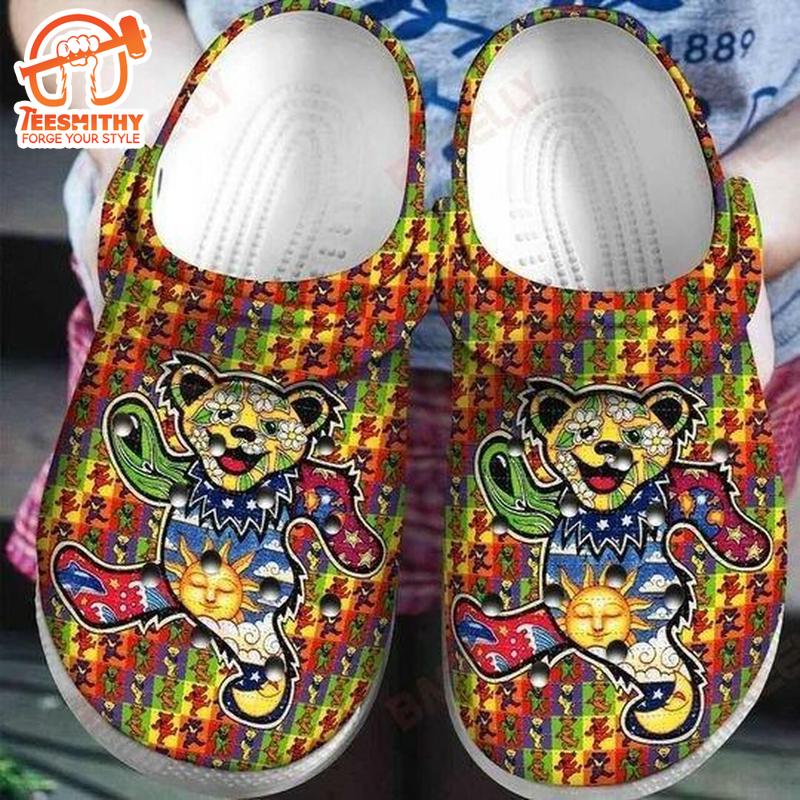 Dancing Bear Grateful Dead Music Band Unisex Slippers