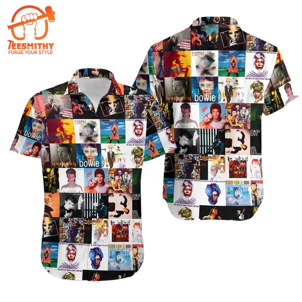 David Bowie Album Cover Collage Hawaiian Shirt