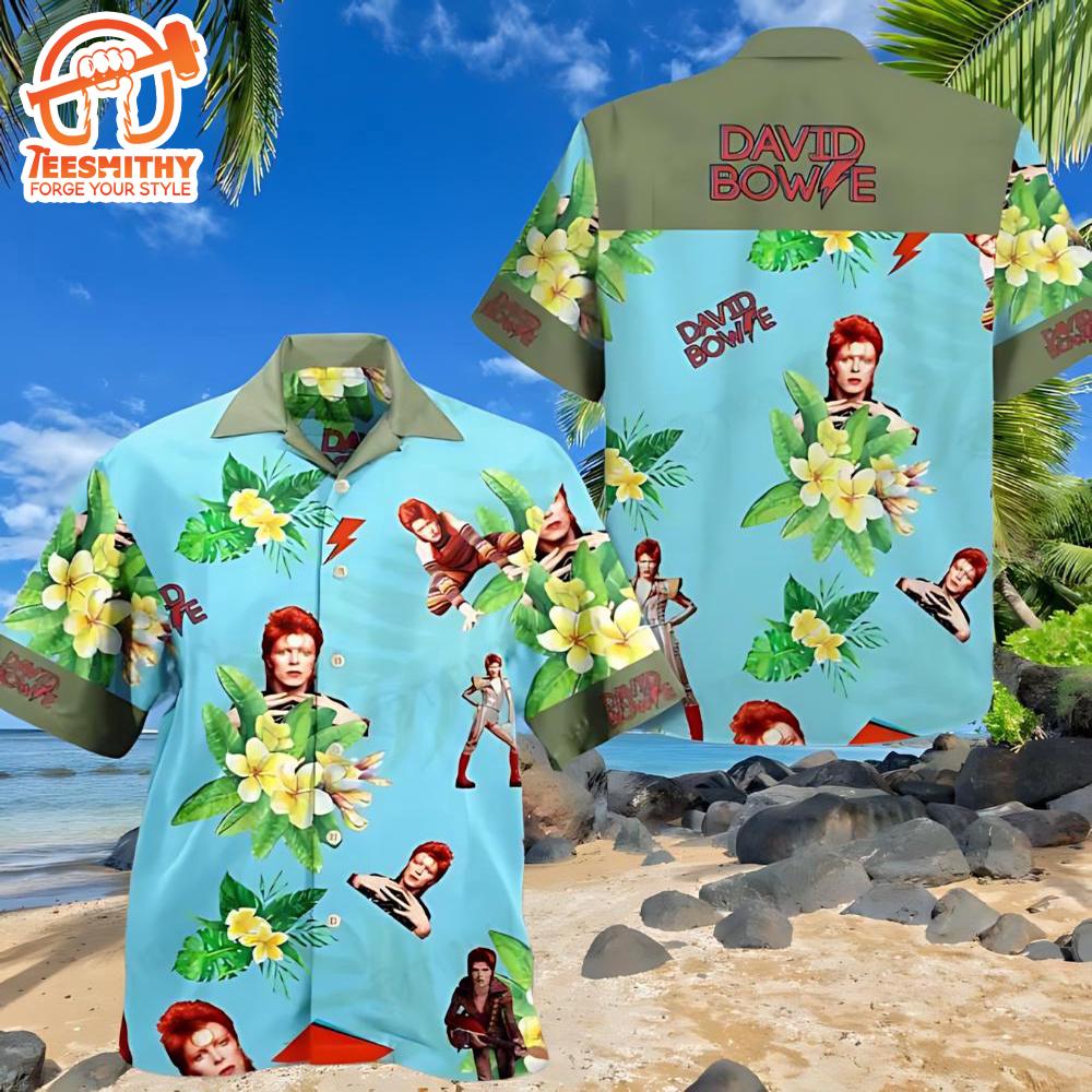 David Bowie Tropical Summer Pattern Hawaiian Shirt