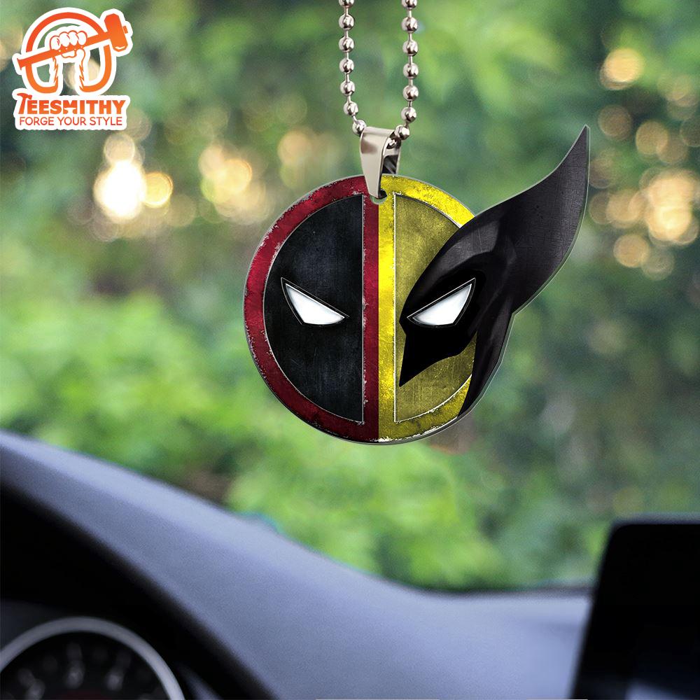 Deadpool x Wolverine Custom Shape 2-sided Acrylic Car Ornament