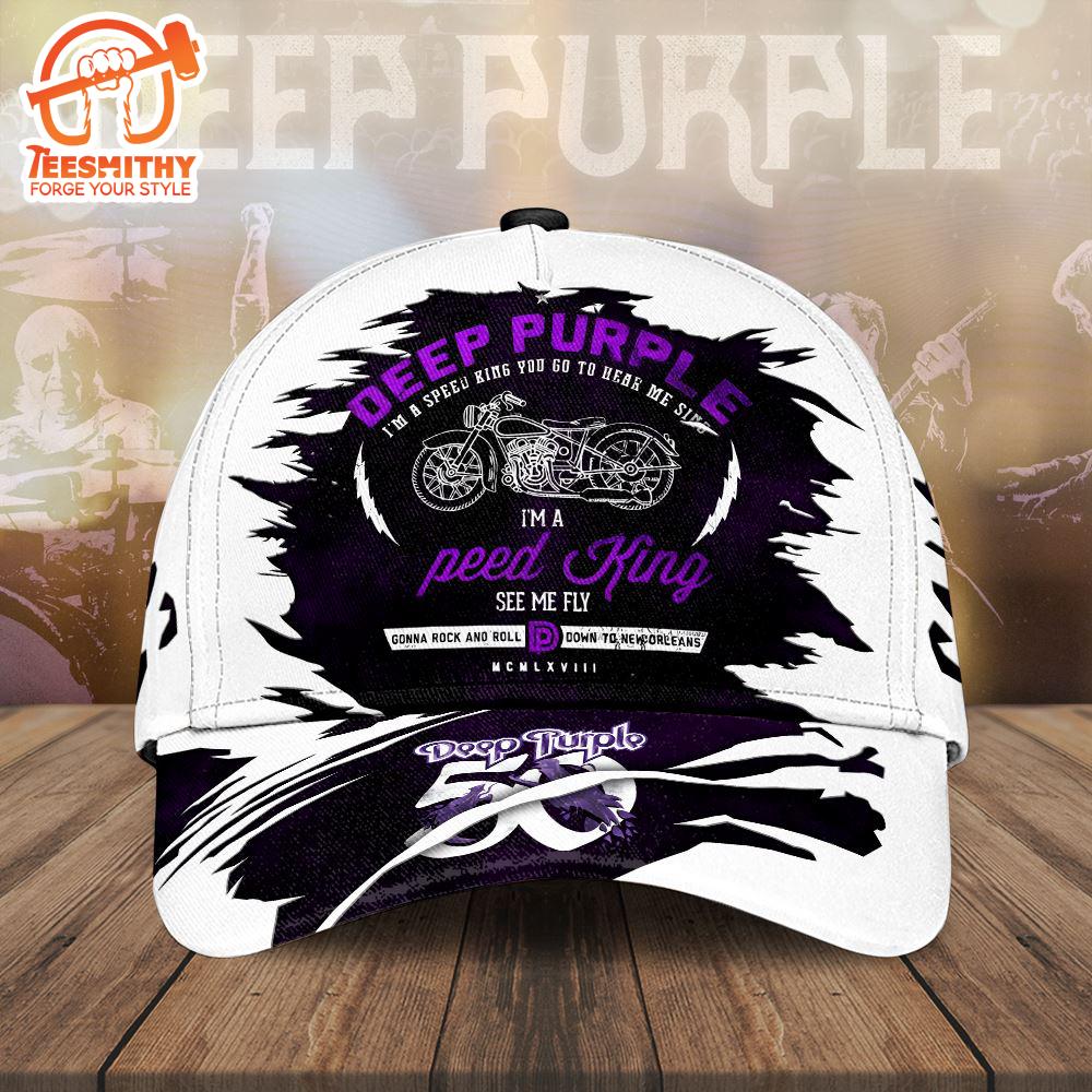 Deep Purple 2024 Logo New, 3D Classic Hat Cap Gift Xmas