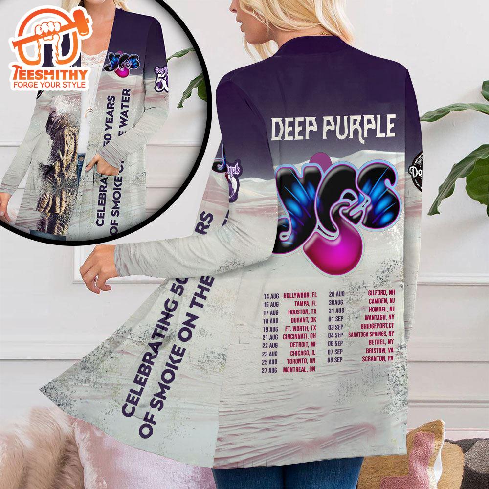 Deep Purple Women’s Patch Pocket Cardigan Gift Christmas