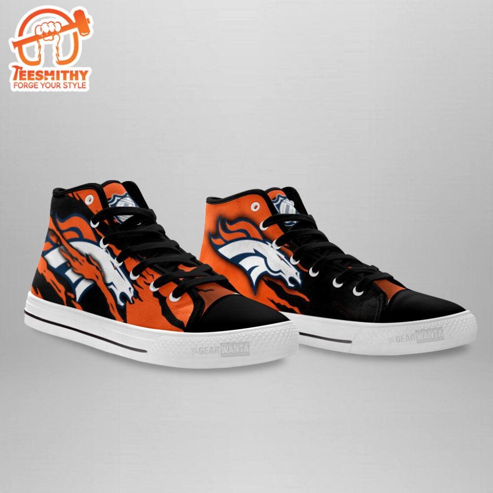 Denver Broncos High Top Shoes Custom For Fans