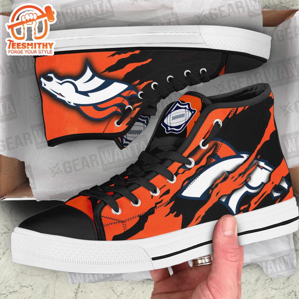 Denver Broncos High Top Shoes Custom For Fans