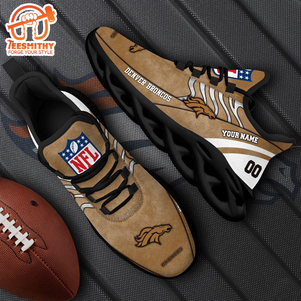 Denver Broncos NFL Clunky Shoes For Fans Custom Name And Number  Gift Christmas