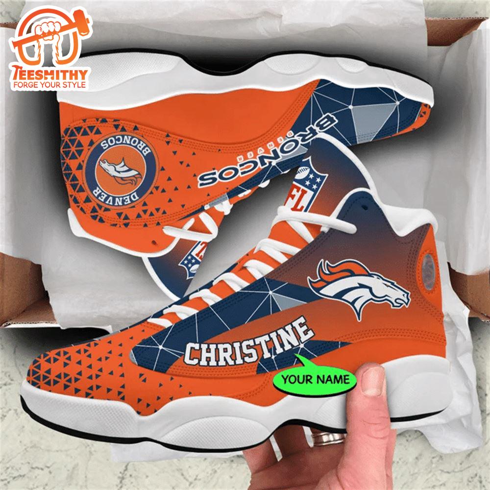 Denver Broncos NFL Personalized Jordan 13 Shoes  Gift Christmas