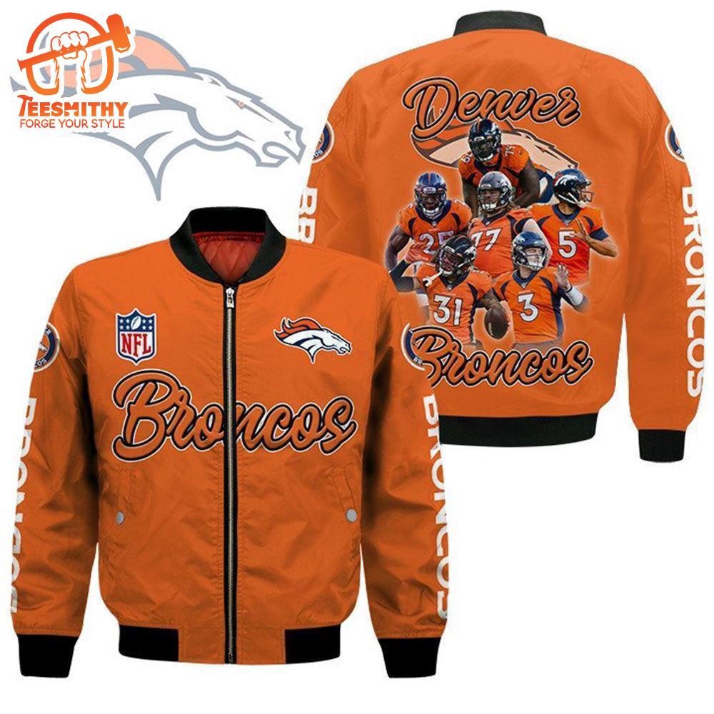 Denver Broncos Players Nfl Bomber Jacket  Gift For Fans