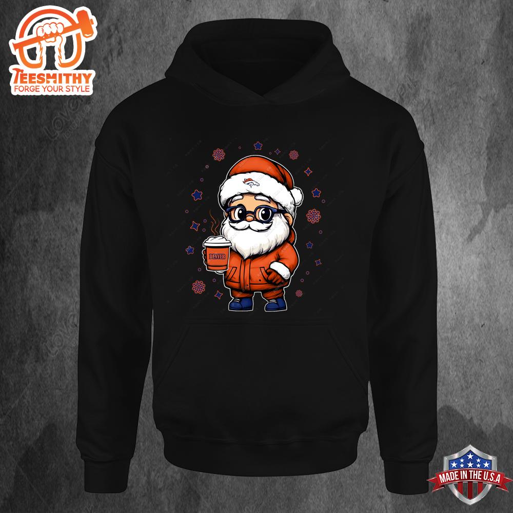 Denver Broncos Santa Christmas Football Hoodie