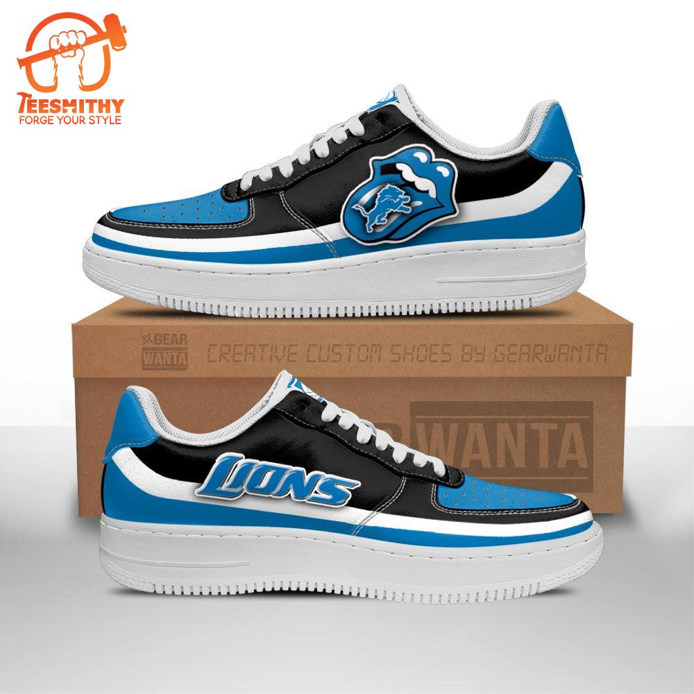 Detroit Lions Air Sneakers Custom Force Shoes Sexy Lips For Fans  Gift For Christmas