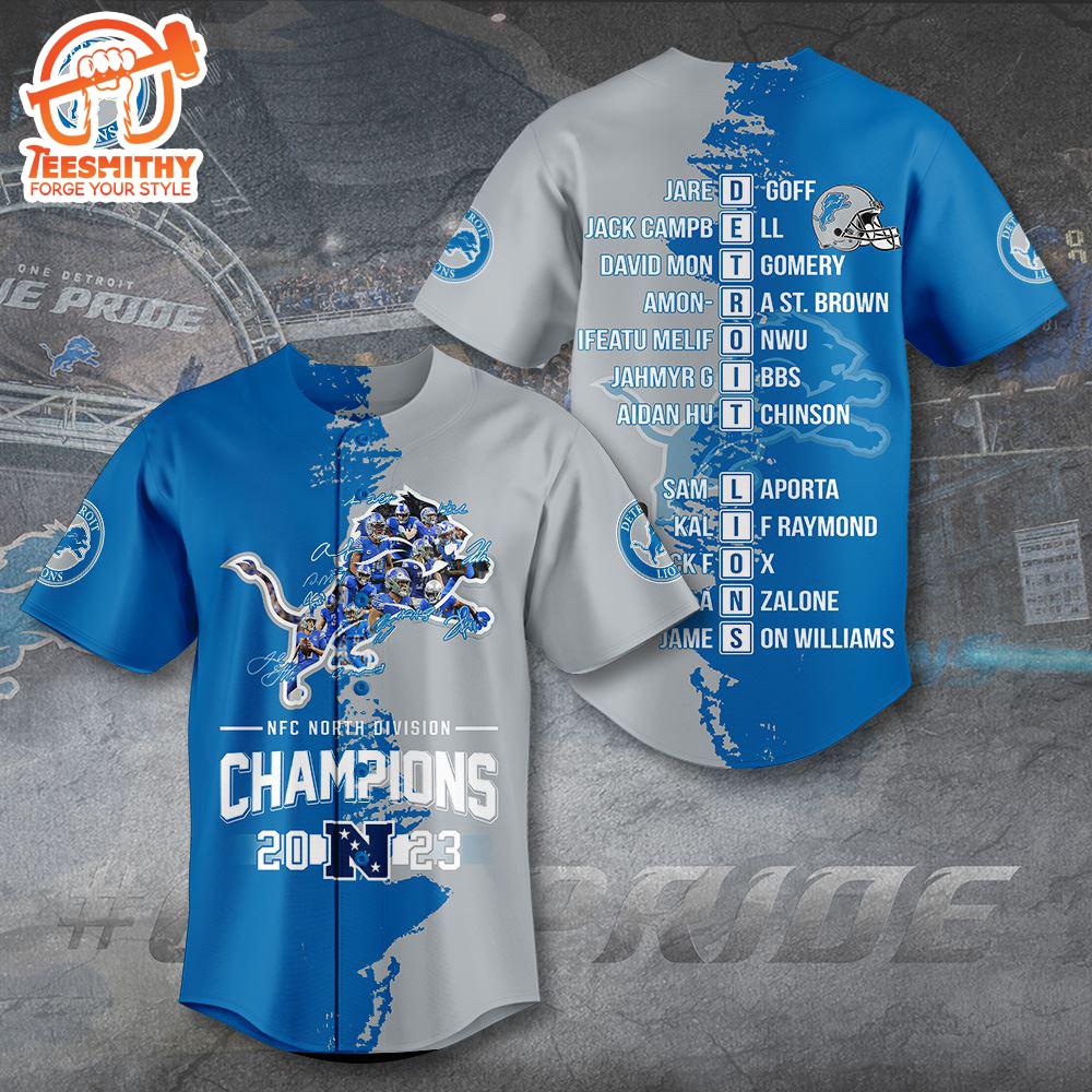 Detroit Lions Baseball Jersey Gift For Fan