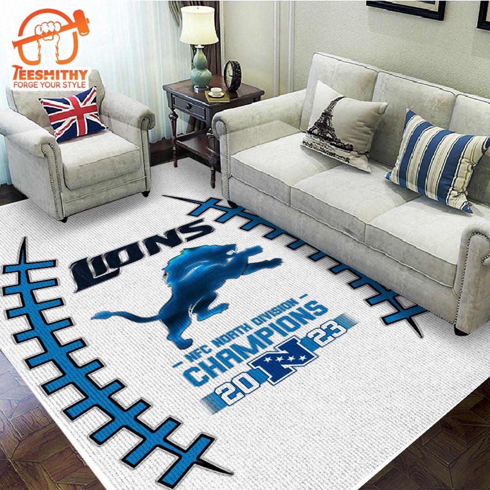 Detroit Lions Rectangular Rug Christmas For Fans