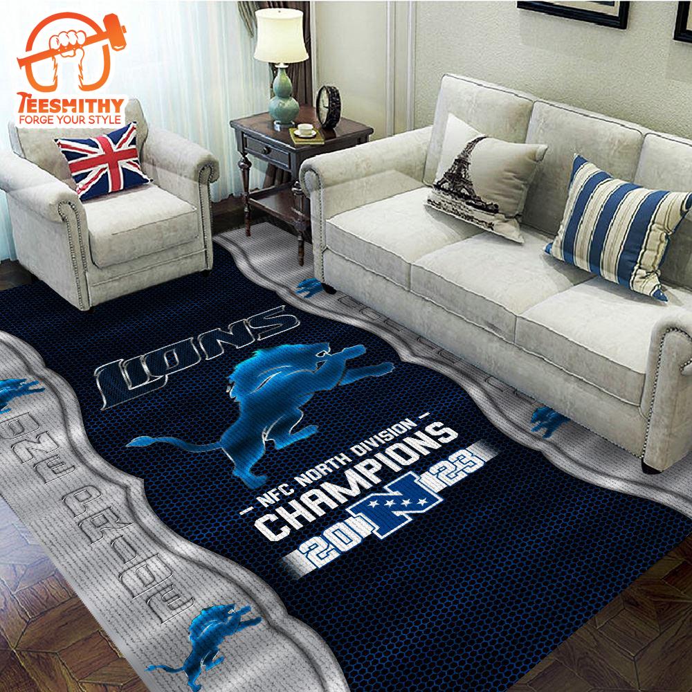 Detroit Lions Rectangular Rug  Gift Christmas