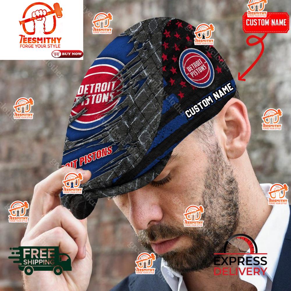 Detroit Pistons NBA Personalized Jeff Cap