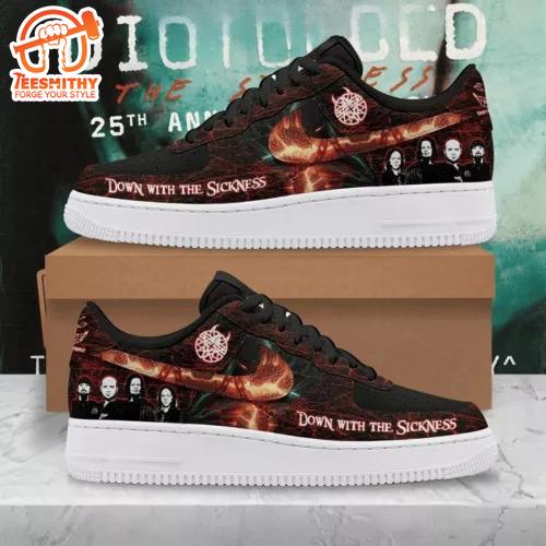 Disturbed Down With The Sickness 2024 Celebrating 25th Anniversary Air Force 1 Shoes