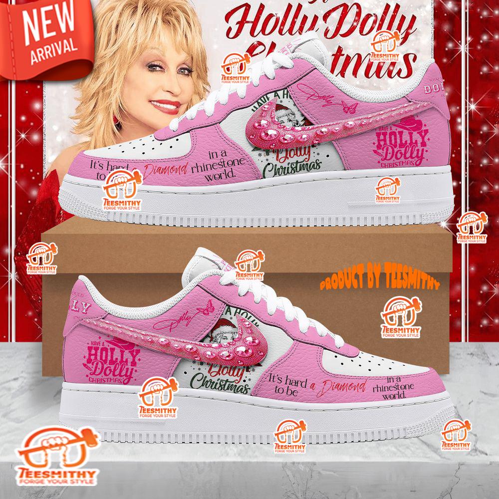 Dolly Parton Christmas 2024 Limited Edition Pink Air Force 1 Shoes