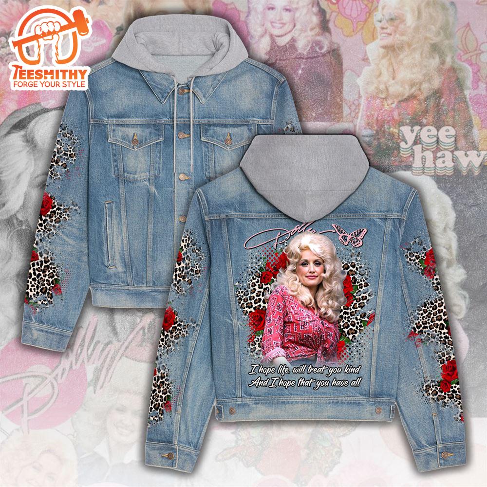 Dolly Parton Women’s Gift Christmas Denim Hood Jacket For Fans