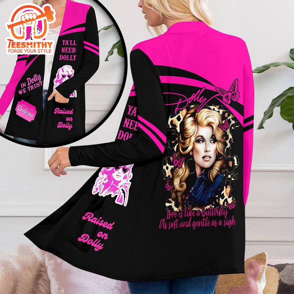 Dolly Parton Women’s Patch Pocket Cardigan For Fans