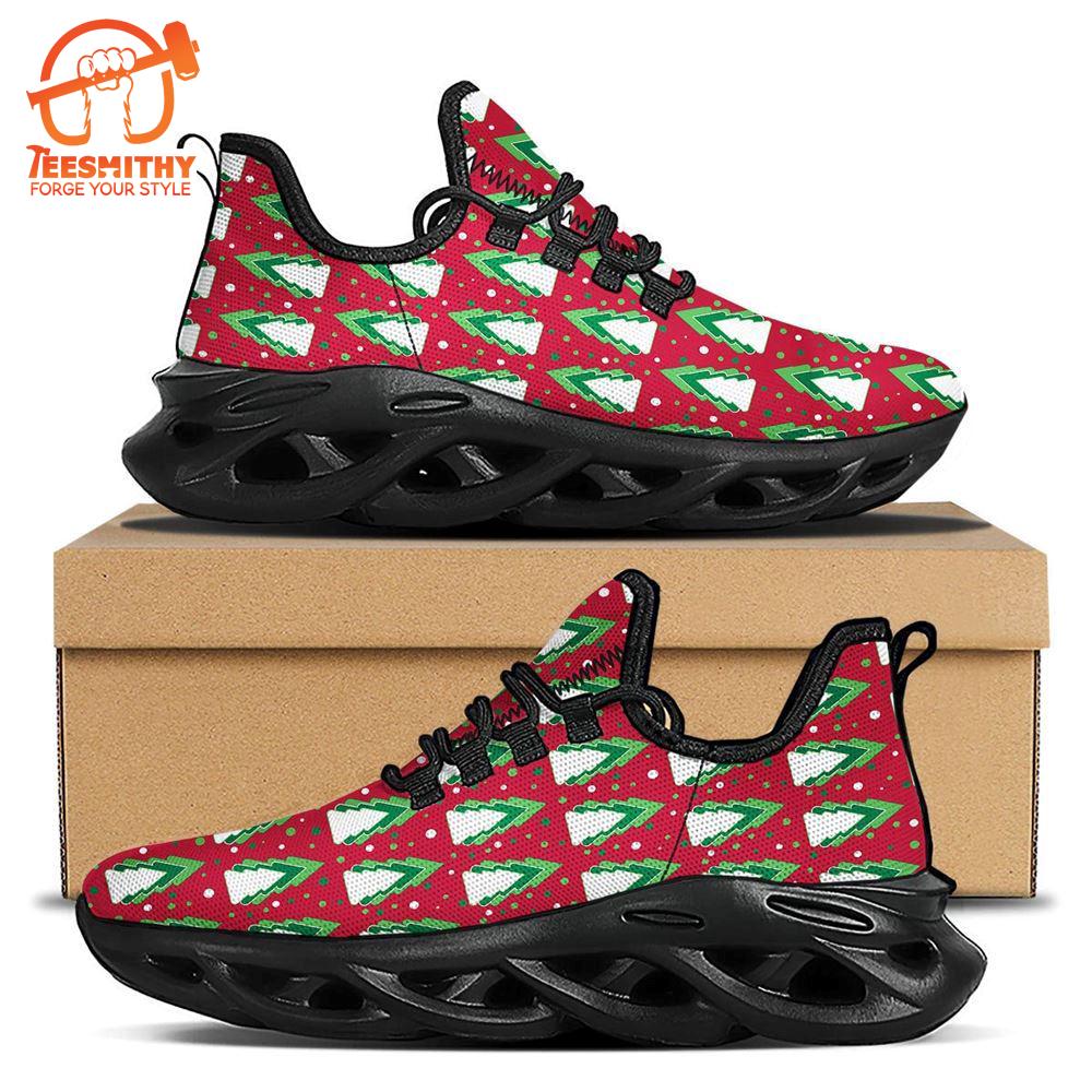 Dots Merry Christmas Print Pattern Black Max Soul Shoes   Gift Christmas