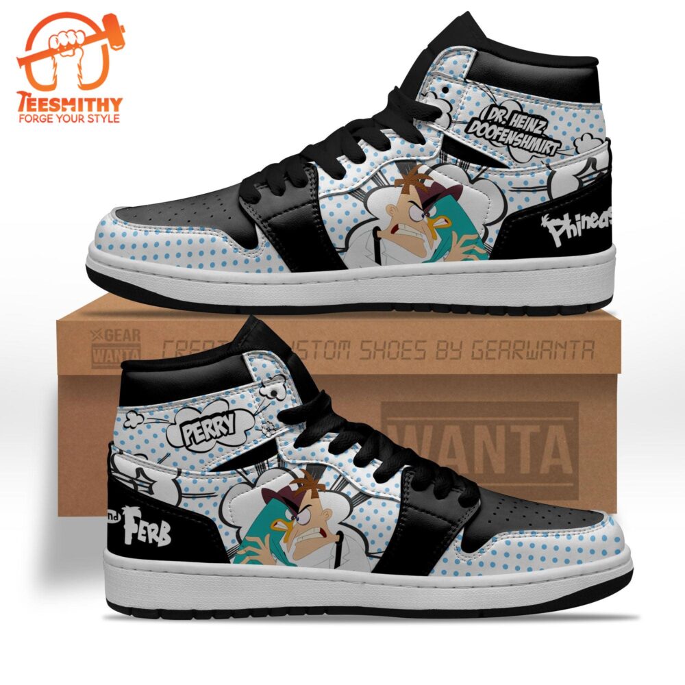 Dr. Heinz Doofenshmirt and Perry Sneakers Custom Phineas and Ferb Shoes