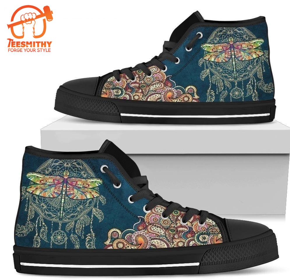 Dragonfly Hippie Style Women’s High Top Shoes