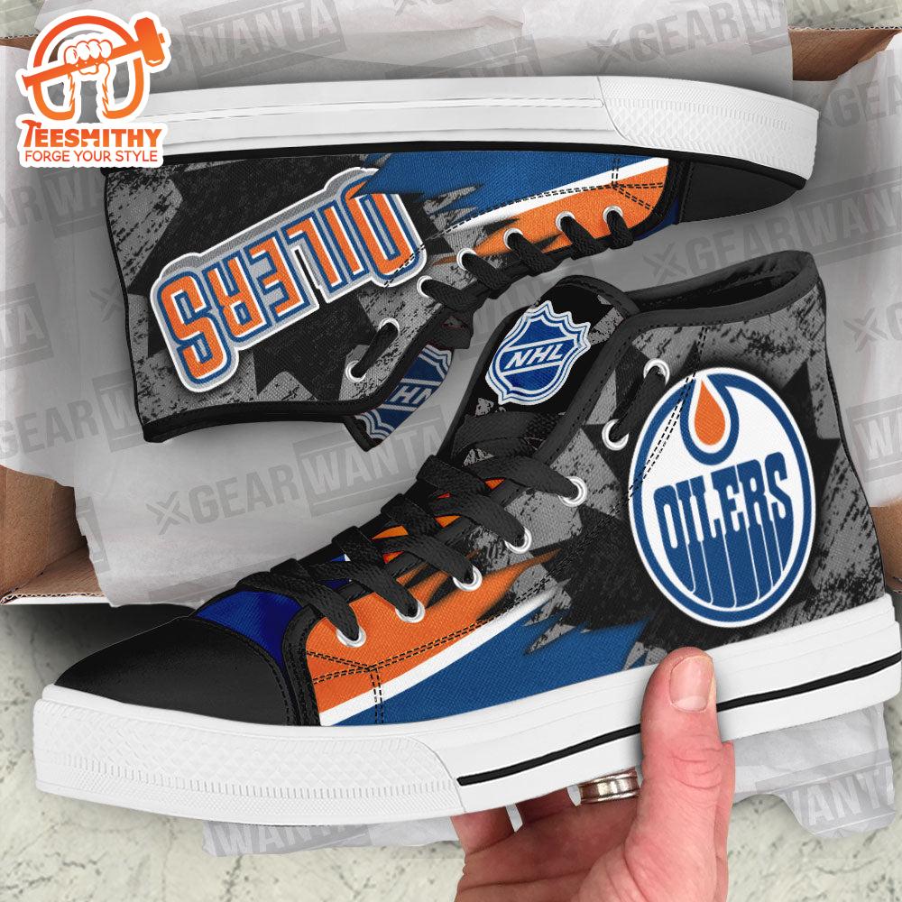 Edmonton Oilers High Top Shoes Custom Canadian Maple Leaf Sneakers