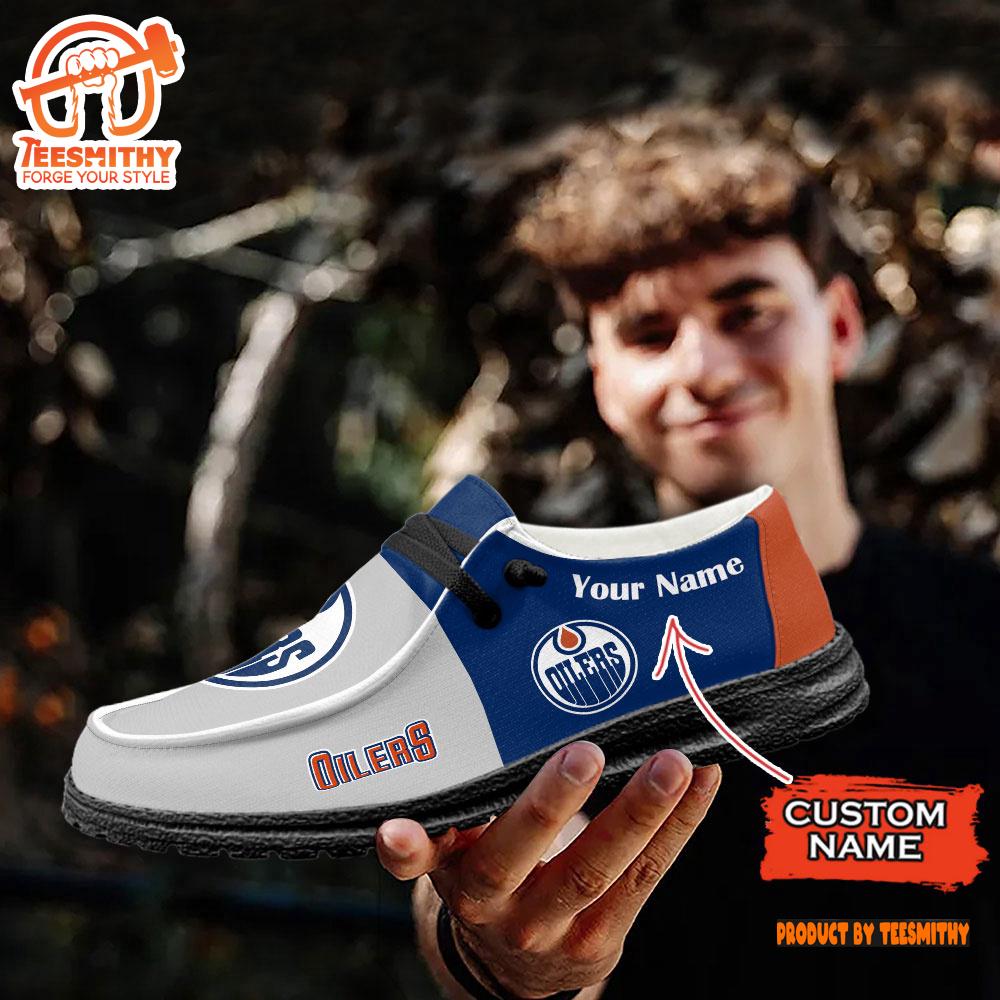 Edmonton Oilers NHL Hey Dude Shoes Custom Name Perfect Gift