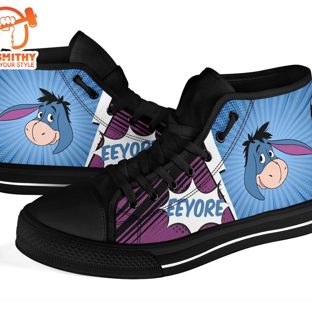 Eeyore Sneakers Winnie The Pooh Friends High Top Shoes Fan