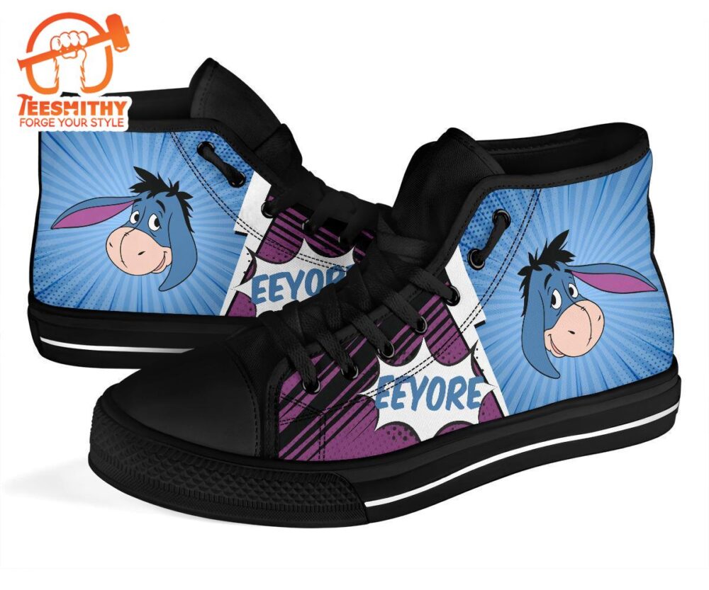 Eeyore Sneakers Winnie The Pooh Friends High Top Shoes Fan