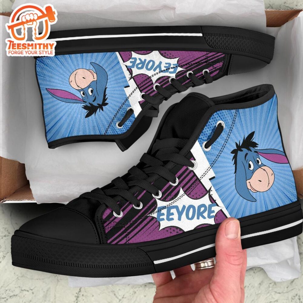 Eeyore Sneakers Winnie The Pooh Friends High Top Shoes Fan