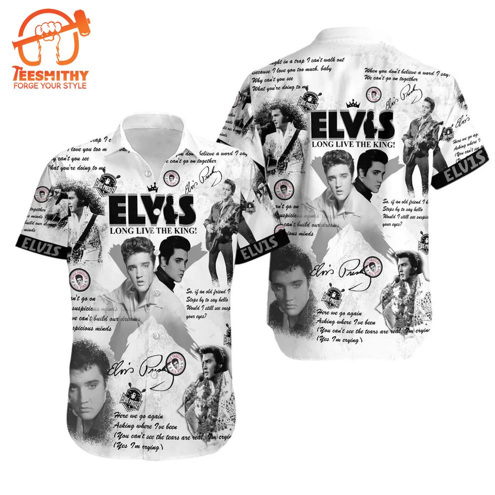 Elvis Long Live The King Hawaiian Aloha Shirts