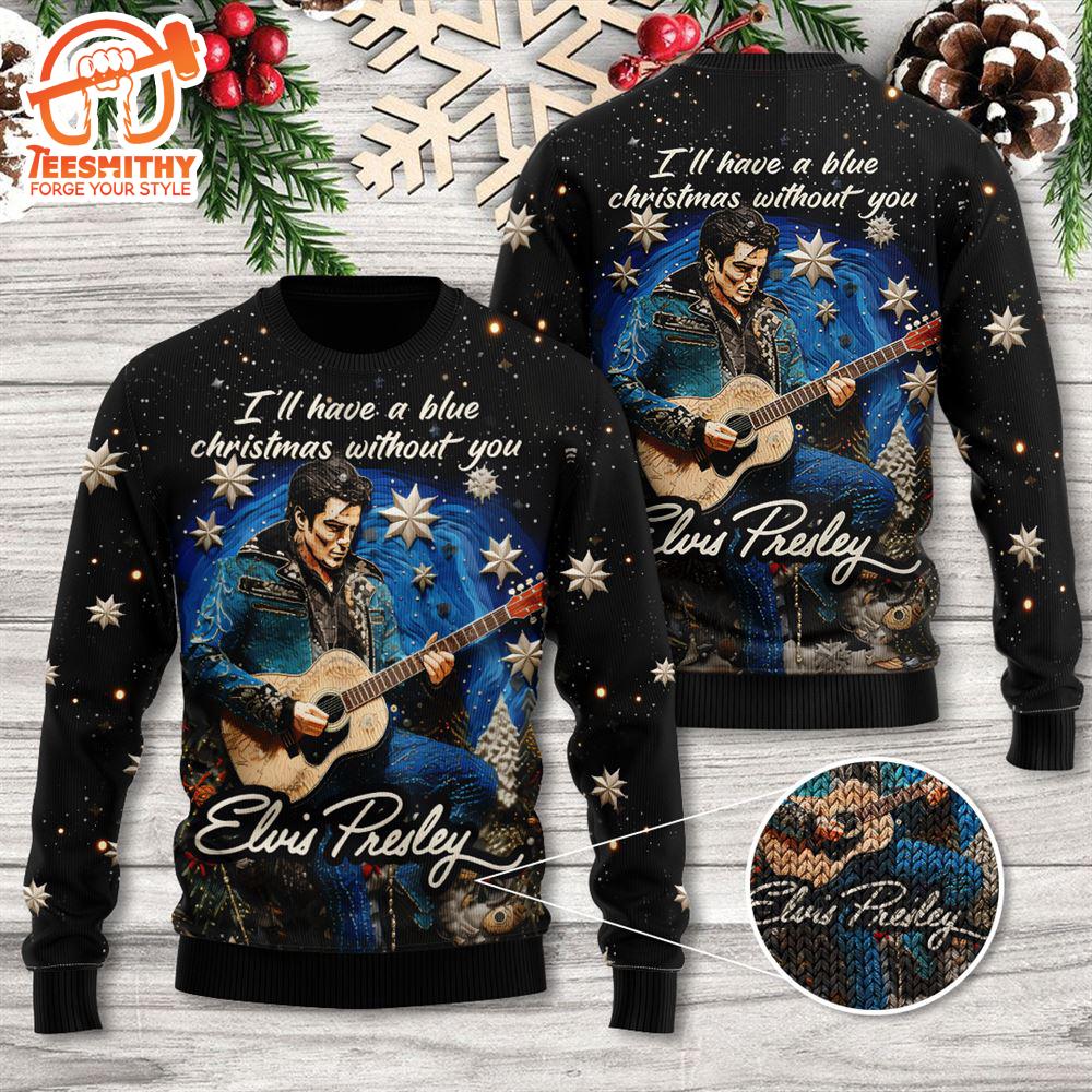 Elvis Presley 3D Ugly Christmas Sweater Nice Christmas Gift For Men And Women