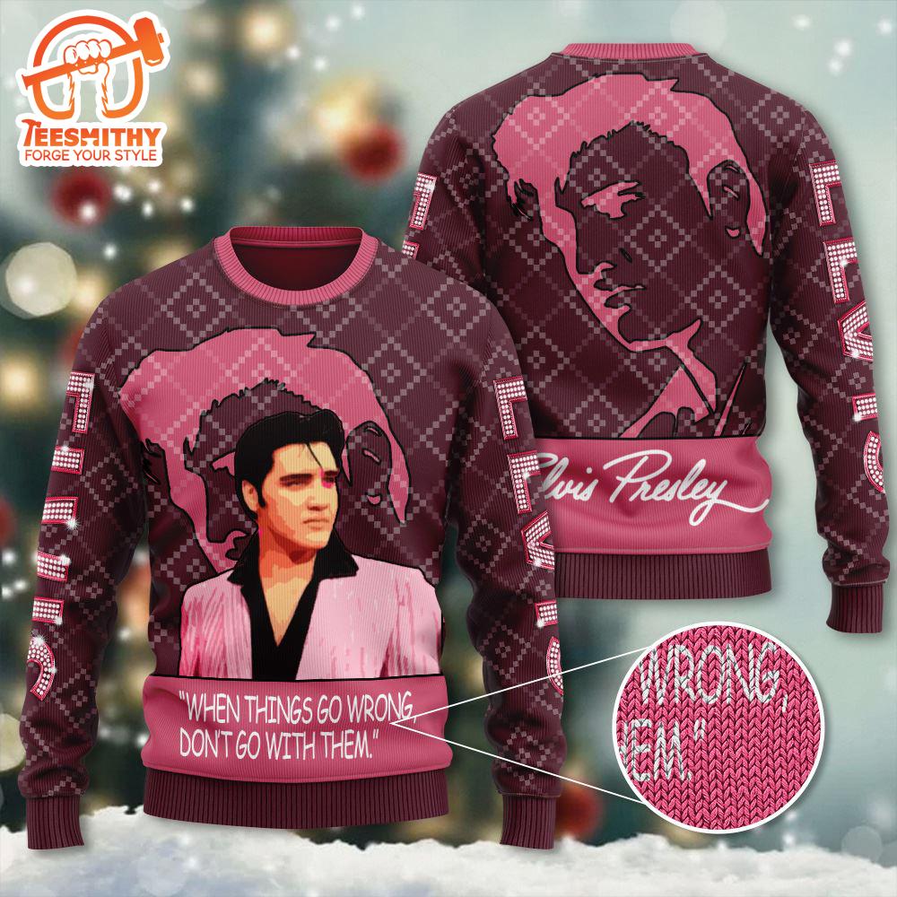 Elvis Presley 3D Ugly Sweater Christmas For Fans