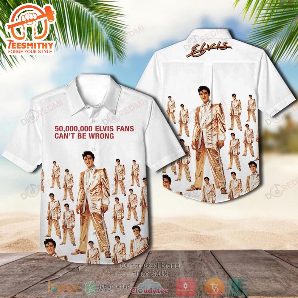 Elvis Presley 50000000 Elvis Fans Cant Be Wrong Hawaiian Aloha Shirts