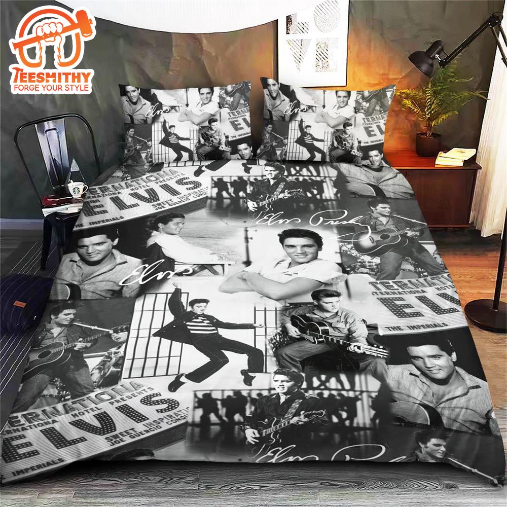 Elvis Presley Bedding Set R&B Comforter Cover StarDuvet Cover Singer Bedding Set