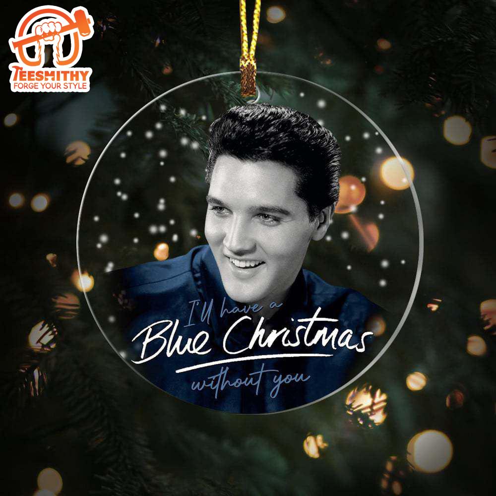 Elvis Presley Blue Christmas Ornament