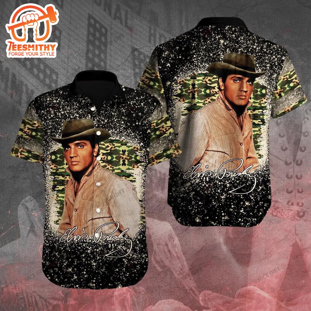 Elvis Presley Blue Suede Cowboy Hawaiian Aloha Shirts