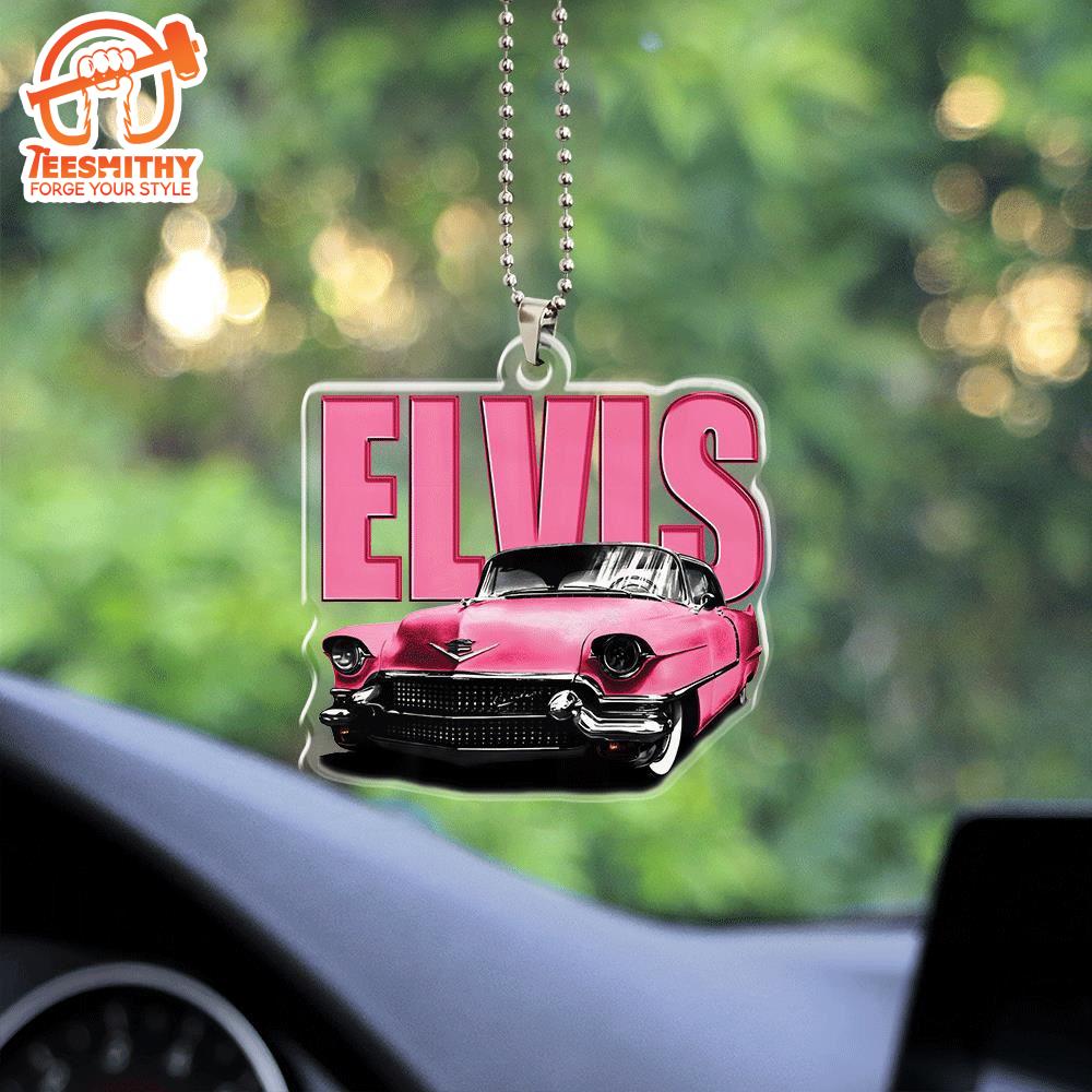 Elvis Presley Christmas Pink Love Acrylic Ornament