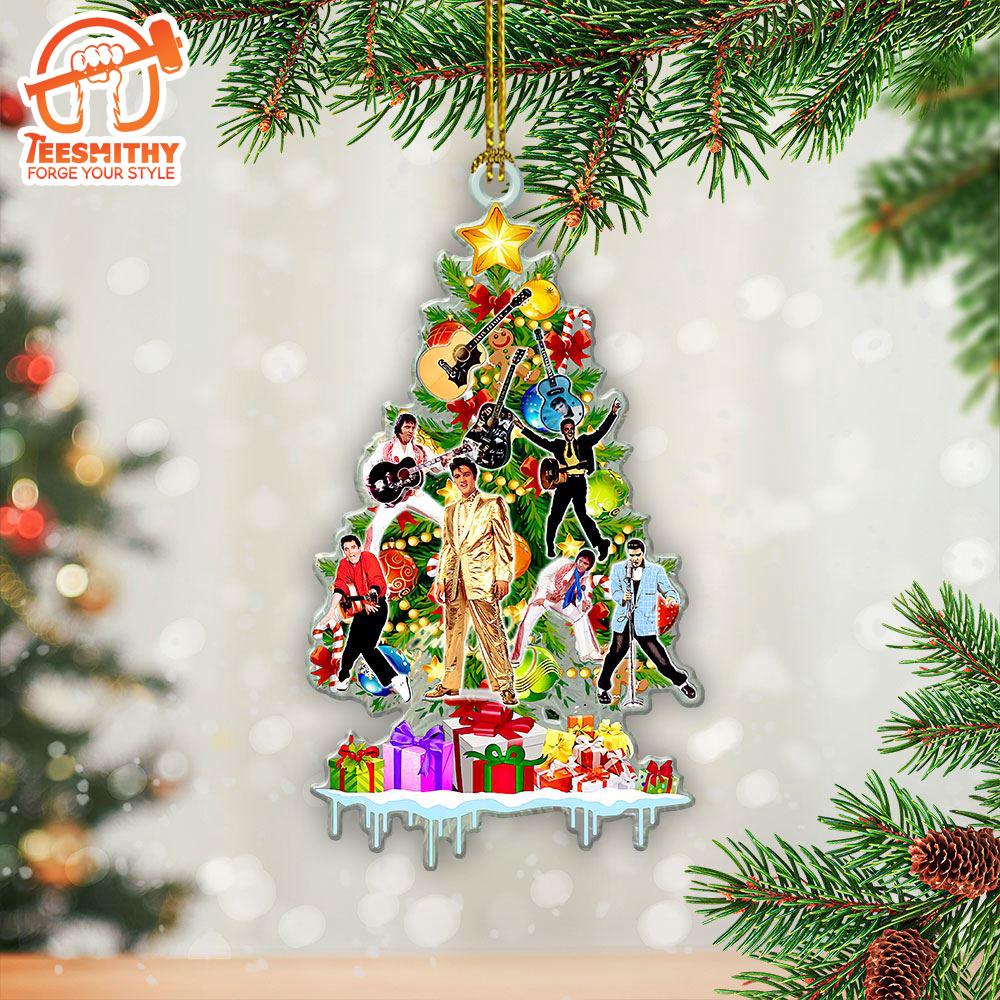 Elvis Presley ChristmasTrees Led Acrylic Ornaments