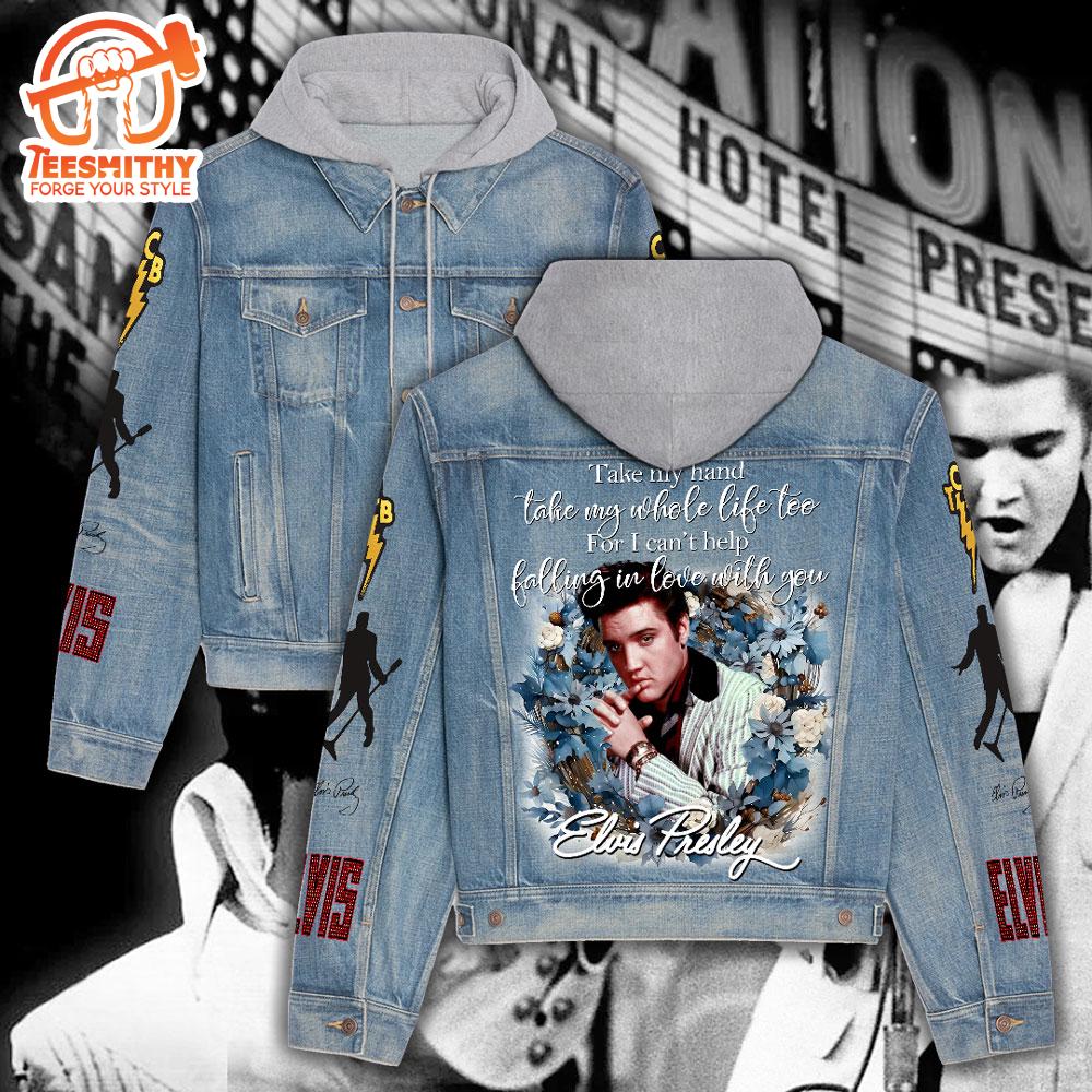 Elvis Presley Elvis Is Back 5 Gift Christmas Denim Hood Jacket For Fans