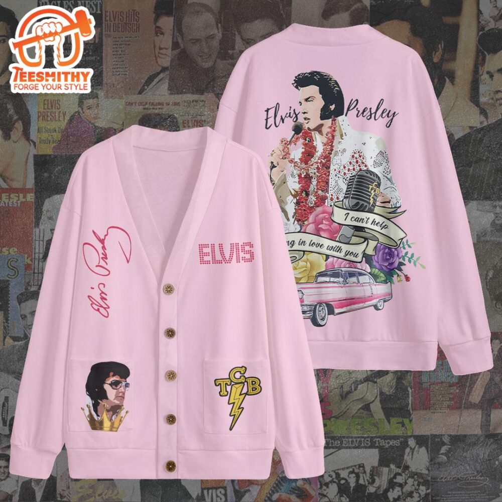 Elvis Presley Falling In Love With You Fleece Cardigan