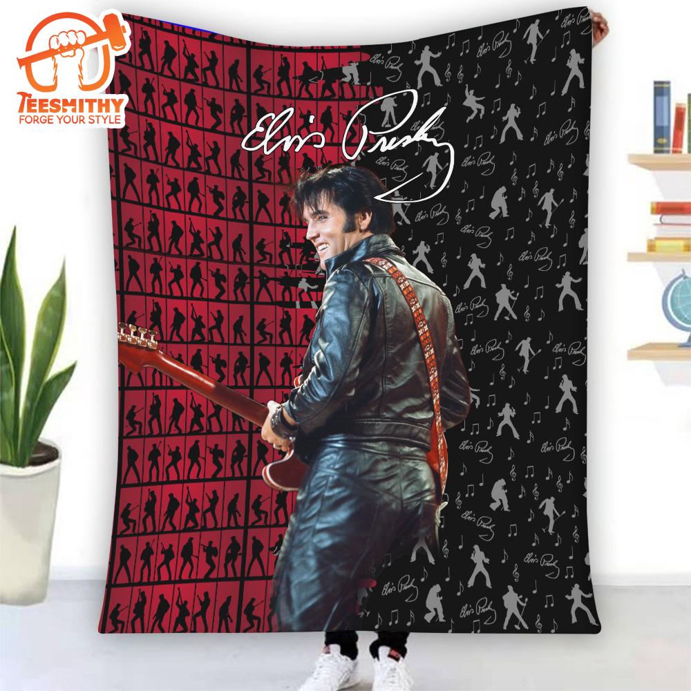 Elvis Presley Flannel Blanket Christmas For Fan