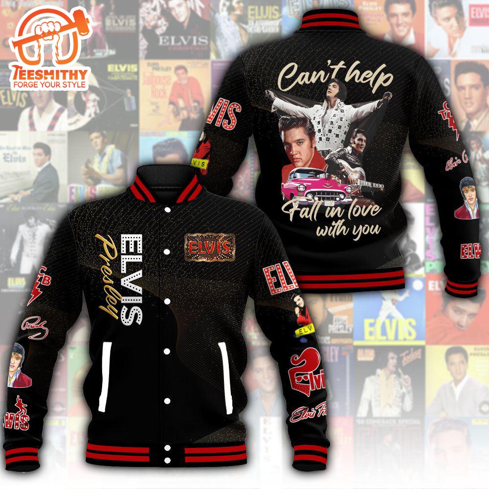 Elvis Presley For I Can’t Help Falling In Love With You Baseball Jacket