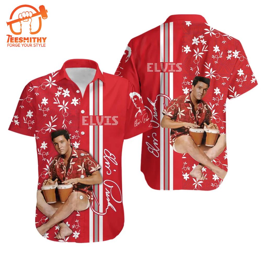 Elvis Presley Guitar Music Sing Song Aloha Summer Hawaiian Aloha Shirts