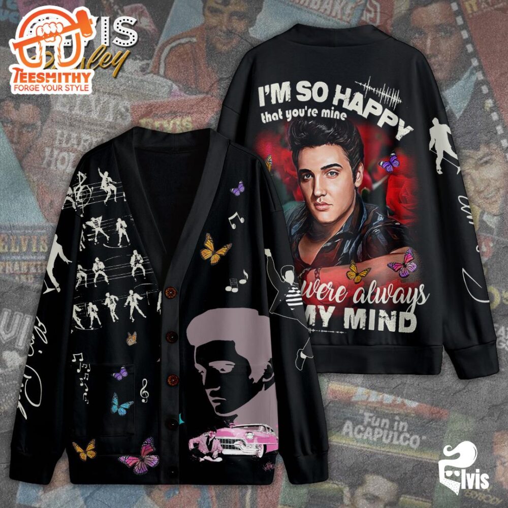 Elvis Presley I’m So Happy, Elvis Presley Black Cardigan