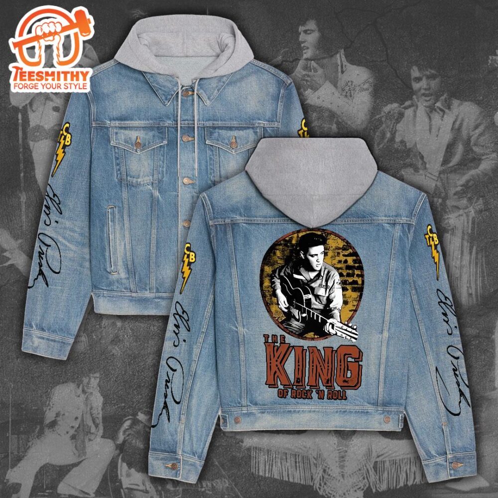 Elvis Presley In The Memory Christmas Denim Hood Jacket For Fans