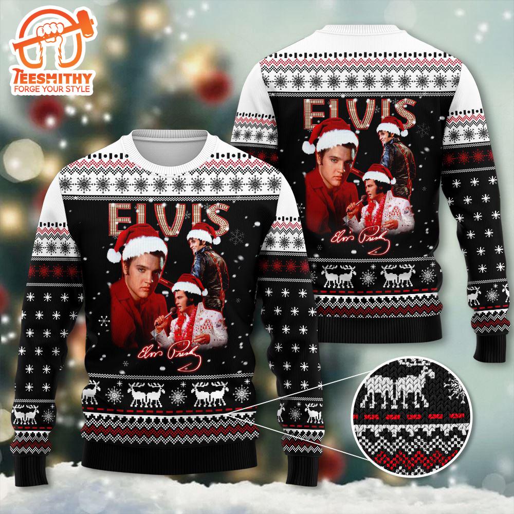 Elvis Presley Joker Ugly Christmas Sweater –