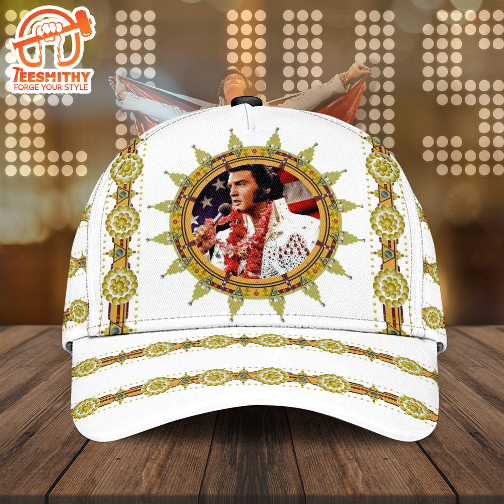 Elvis Presley King of Rock and Roll, Elvis Presley White Classic Cap