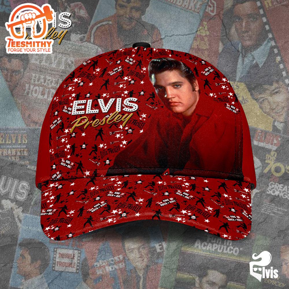 Elvis Presley King of Rock and Roll, Red Elvis Presley Classic Cap