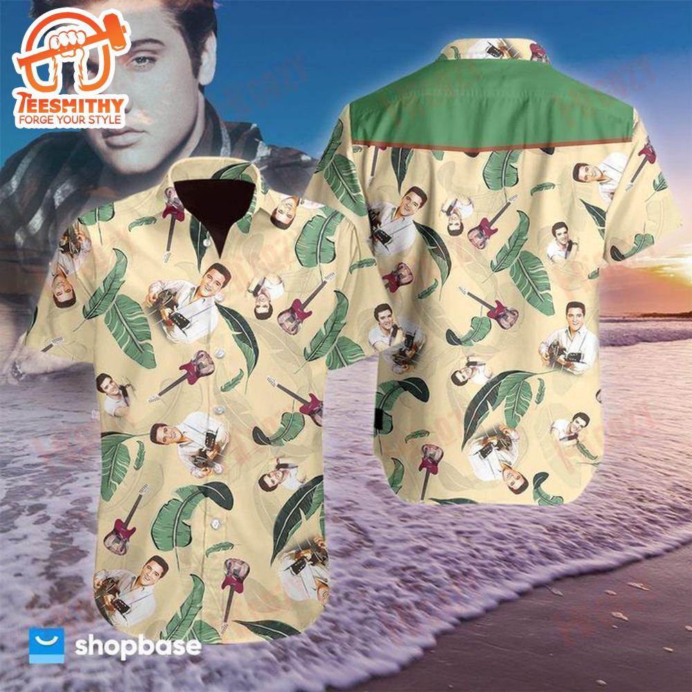 Elvis Presley Photo Pattern Hawaiian Aloha Shirts